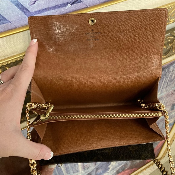 Louis Vuitton Chained Wallet on Chain Purse Monogram Wallet Porte Tresor - Picture 9 of 10